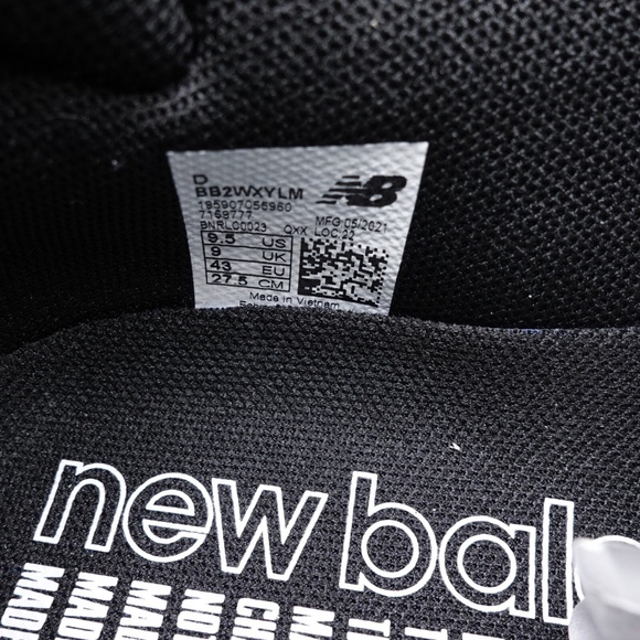 NEW New Balance TWO WXY Low Basketball Shoes BB2WXYLM Black/White
